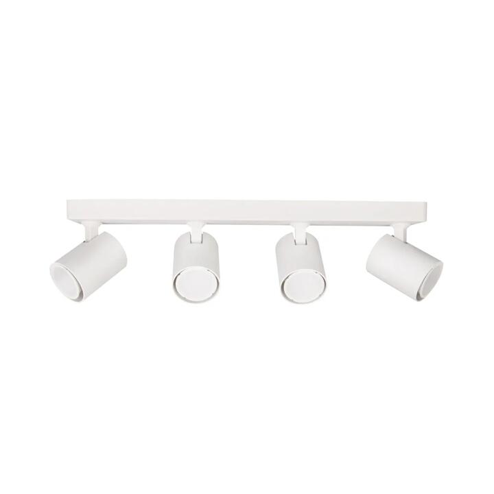 Spot Light 4 Adjustable GU10 White IP20 Rectangular Bar L450mm x W75mm x H25mm