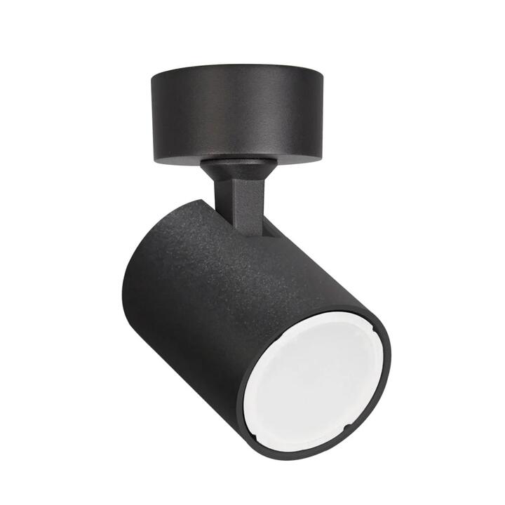 Spot Light Single Adjustable GU10 Black IP20 Round Base OD60mm