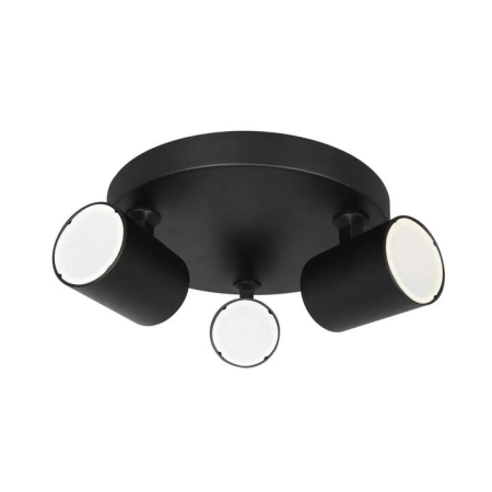 Spot Light 3 Adjustable GU10 Black IP20 Round Base OD230mm x H25mm