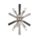 SPUTNIK Wall Light Interior Surface Mounted ESx4 Sea Anenome Dark & Light Grey with Polished Nickel