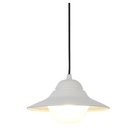 SPY Pendant Lamp Light ES Matte White Sun Hat IP44 OD340mm Frosted Diffuser