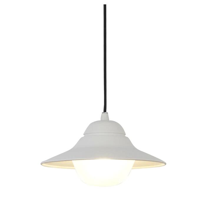 SPY Pendant Lamp Light ES Matte White Sun Hat IP44 OD340mm Frosted Diffuser