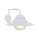 SPY Wall Light Surface Mounted ES Sun Hat Matte White IP44 Frosted Glass Diffuser