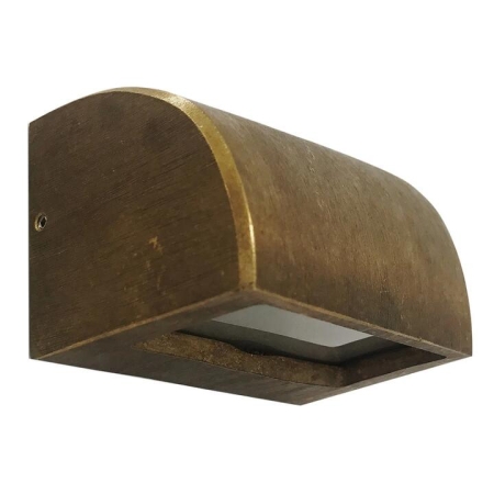 Step Wall Light Surface Mounted 12V G4 Curved Bronze IP54 OD104mm