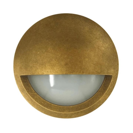 Step Wall Light Surface Mounted 12V 6W Round Ant Brass 3000K IP65 Eyelid OD98mm 480LM