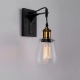 STRUNG Wall Light Interior Surface Mounted ES Pear Clear Glass with antique Brass