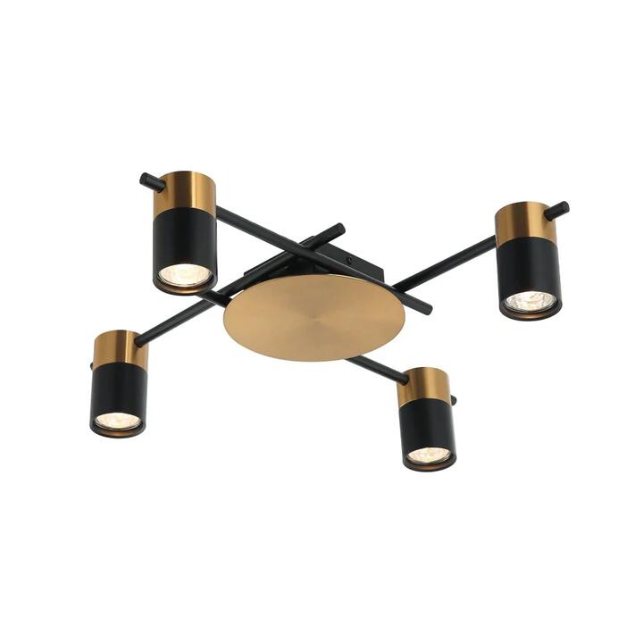 TACHE Spot Light GU10 X 4 Interior Ceiling Brass & Black OD520mm H120mm Adjustable
