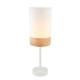 TAMBURA Table Lamp ES Small White Cloth Oblong OD150mm with Blonde Wood