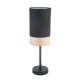TAMBURA Table Lamp ES Small Black Cloth Oblong OD150mm with Blonde Wood