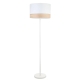 TAMBURA Floor Lamp ES Large White Round H1475mm with Blonde Wood