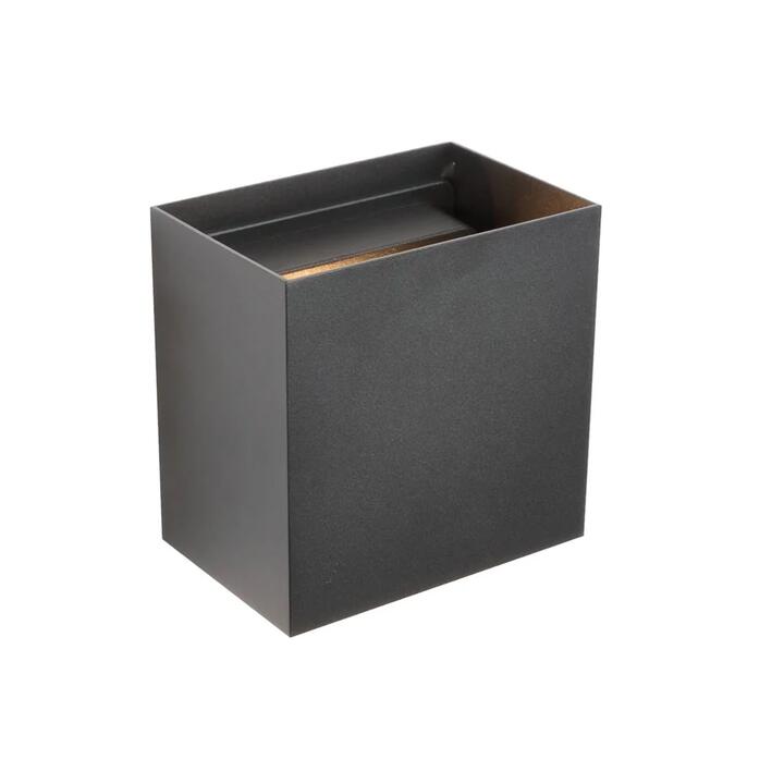 TOCA Wall Light Surface Mounted 20W Square Black 3000K IP65 with Adjustable Lens Covers 940LM