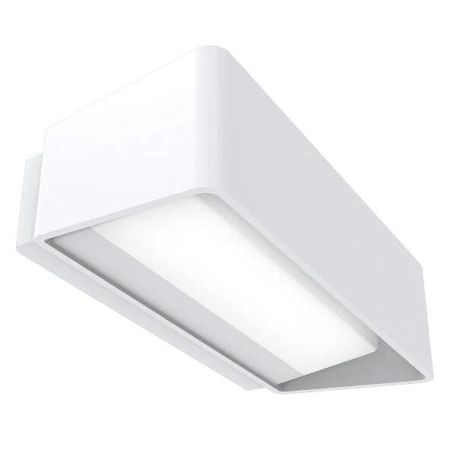 TOPA Wall Light Surface Mounted Up/Down 13W Rectangular White 3000K IP65 Opal Diffuser 600LM