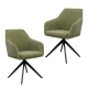 Raimon Furniture Set Of 2 Moz Rotation Modern Fabric Kitchen Dining Chair - Olive