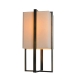 Sofie Modern Oriental Steel Frame W/ Square Shape Fabric Shade Table Lamp Light - Antique Brass