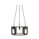 Steele Metal Chandelier Pendant Hanging Light Lamp - Black