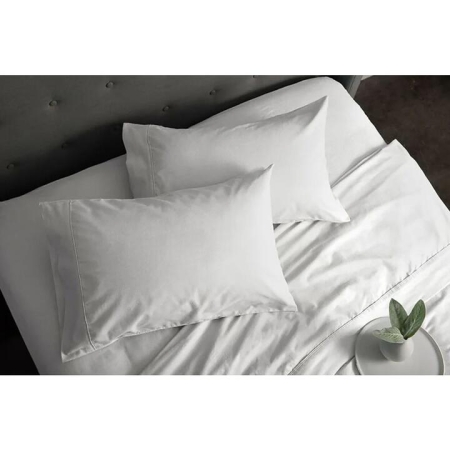 Sheraton Luxury 160gsm Flannelette Bed Sheet Set - King Bed/White - King