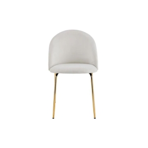 Subiaco Set of 2 Velvet Kitchen Dining Chairs - Light Grey - Light Grey