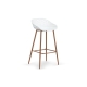 Set of 2 Leerdam Kitchen Counter Bar Stools - White - White