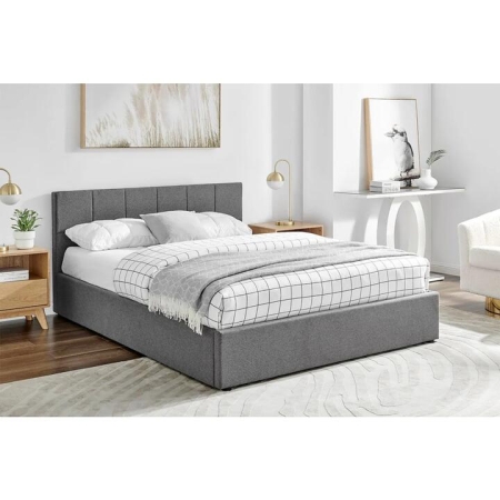 Theodore Gas Lift Bed Frame - Double Charcoal - Double