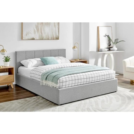 Theodore Gas Lift Bed Frame - King Grey - King