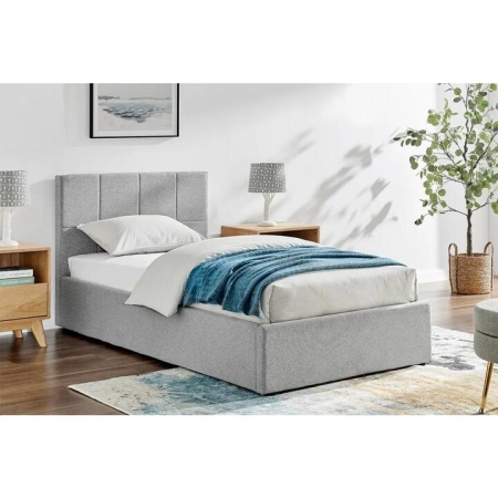 Theodore Gas Lift Bed Frame - Single Grey - Single
