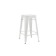Set of 2 Xavier Pauchard Replica Tolix Kitchen Counter Bar Stools 65cm Powder Coated - Matte White - White / 65cm / Metal