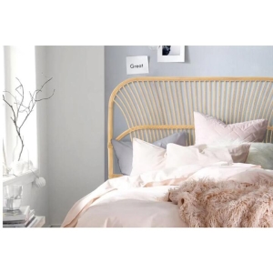Teagan Rattan Eco Friendly Bed Head Headboard Queen Size  - Natural