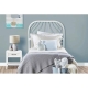 Teagan Rattan Eco Friendly Bed Head Headboard Single Siz - White - Single