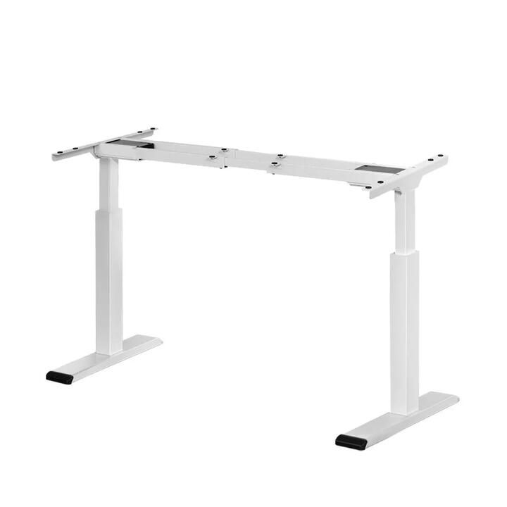 Standing Desk Sit Stand Motorised Adjustable Frame Only White Dual Motor