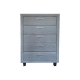 Tallboy with 5 Storage Drawers Assembled Particle board Construction in Grey Colour