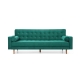 Sofa Bed 3 Seater Button Tufted Lounge Set for Living Room Couch in Velvet Green Colour