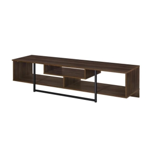 Sisley Wooden Entertainment Unit TV Stand 160cm W/ Floating Shelf - Walnut
