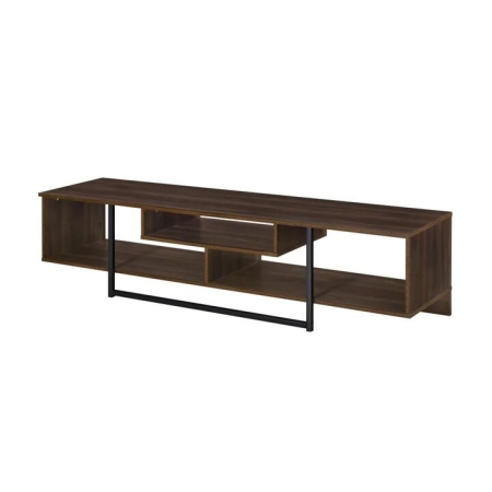 Sisley Wooden Entertainment Unit TV Stand 160cm W/ Floating Shelf - Walnut