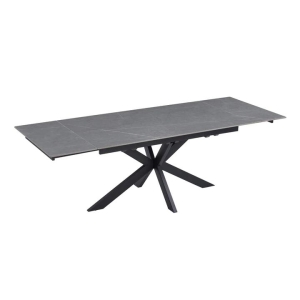 Raimon Furniture Simeon Rectangular Extension Kitchen Dining Table 160-240cm Bulgarian Grey Ceramic