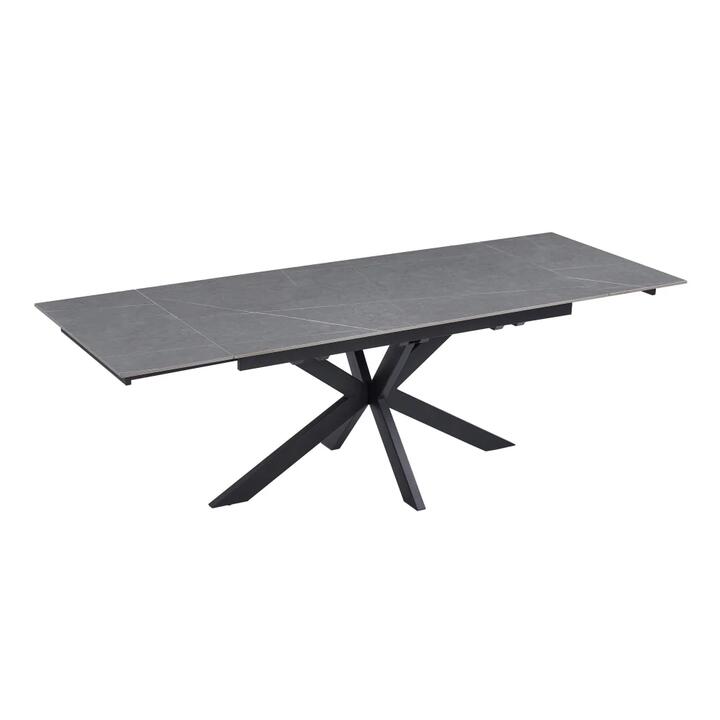 Raimon Furniture Simeon Rectangular Extension Kitchen Dining Table 160-240cm Bulgarian Grey Ceramic