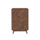 Somi Wooden Chest Of 5-Drawers Tallboy Storage Cabinet Walnut