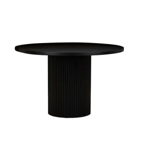 HomeStar Sona Round Wooden Kitchen Dining Table 120cm Black