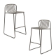 Raimon Furniture Set Of 2 Renzo Antirust Treatment Metal Outdoor Counter Bar Stool Chair Cappucino