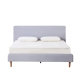Design Square Stylish Contemporary Fabric Bed Frame King Size Light Grey