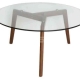 Stad Round Coffee Table - Walnut