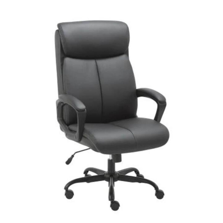 Maestro Furniture Puresoft PU Leather Soft Padded High-Back Office Chair - Black