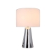 Salina Touch Modern Elegant Table Lamp Desk Light - Chrome & White