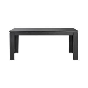 Design Square Rectangular Wooden Dining Table 180cm - Black