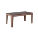 Design Square Rectangular Wooden Dining Table 160cm - Grey & Walnut