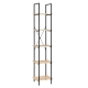 Design Square Randy 5-Tier Narrow Bookcase Display Shelf - Oak/Black