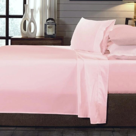 Royal Comfort - 250TC 100% Organic Cotton 4 Piece Sheet Set - Queen - Blush