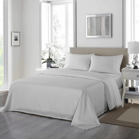 Royal Comfort 1200TC Ultrasoft 4 Piece Sheet Set - King - Silver