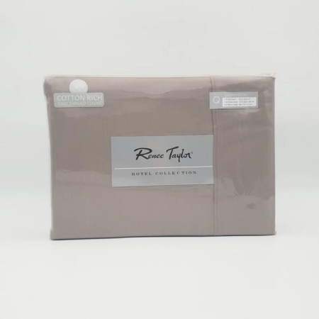Renee Taylor 1500 Thread Count Cotton Blend Sheet Set - King - Stone