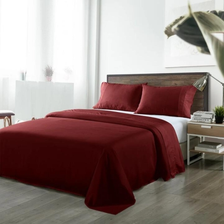 Royal Comfort Blended Bamboo Sheet Set Malaga Wine - Queen