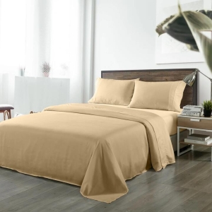 Royal Comfort Blended Bamboo Sheet Oatmeal - Queen